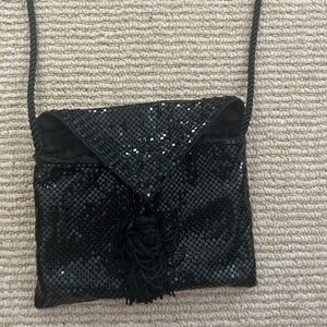 Whiting & Davis cross body evening bag small